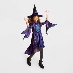 Kid's Starry Witch Dress Costume Size L